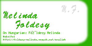 melinda foldesy business card